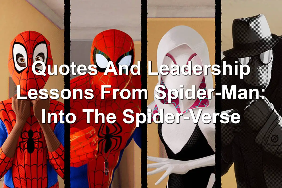 Miles Morales, Spider-Man, Spider-Gwen, Spider-Noir from Spider-Man Into The Spider-Verse