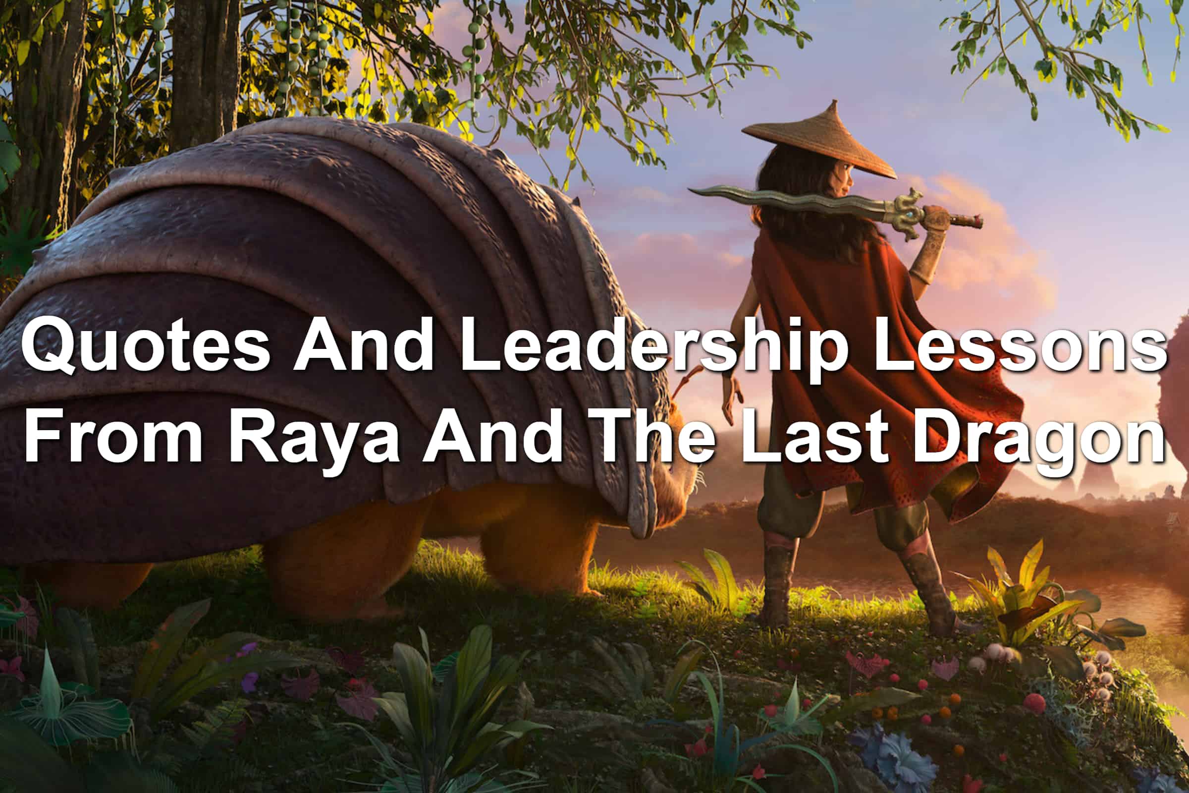 Animated characters Raya and Tuk Tuk in a promotional image for Raya And The Last Dragon