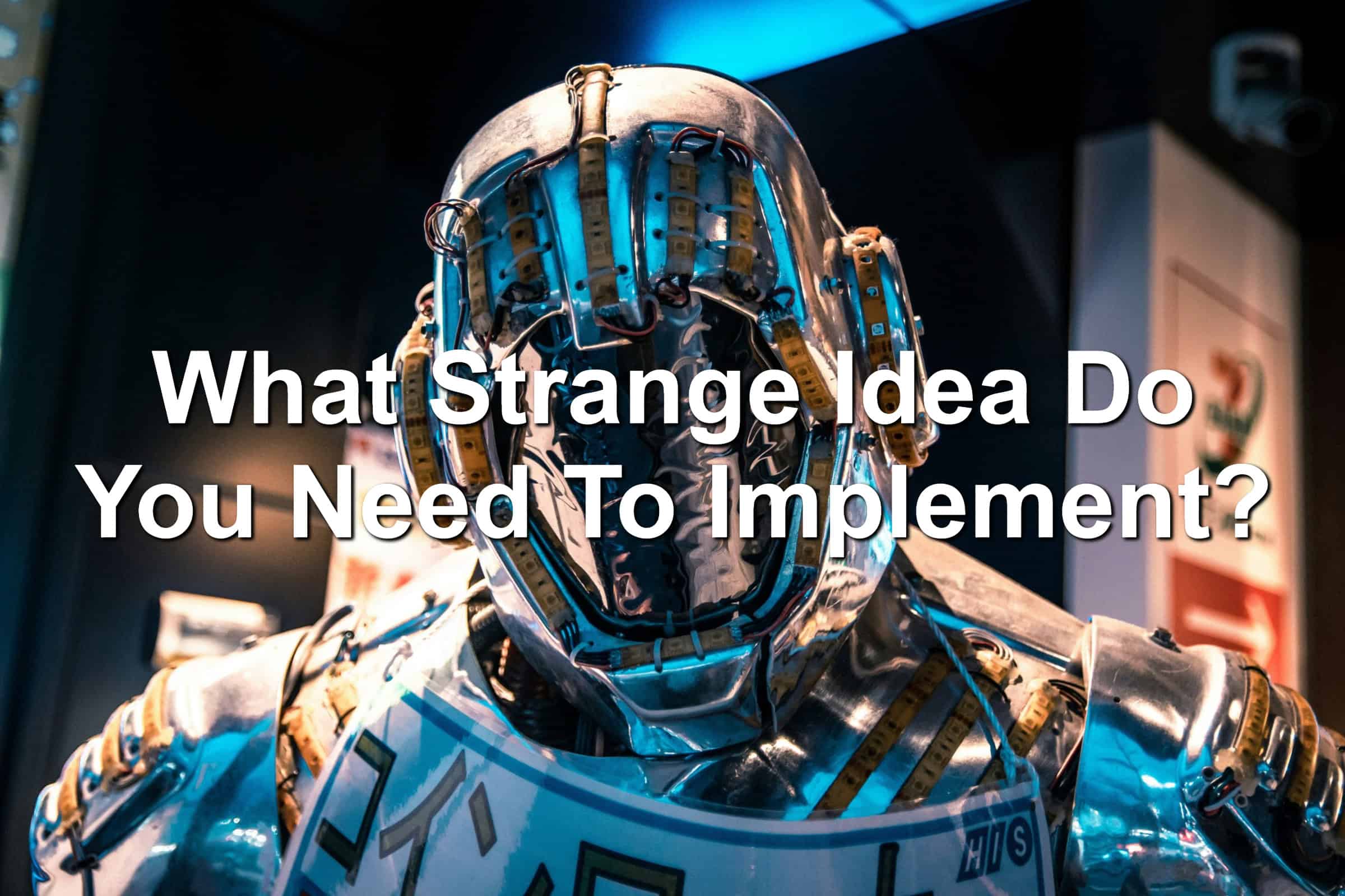 A futuristic spaceman or robot. It is shiny