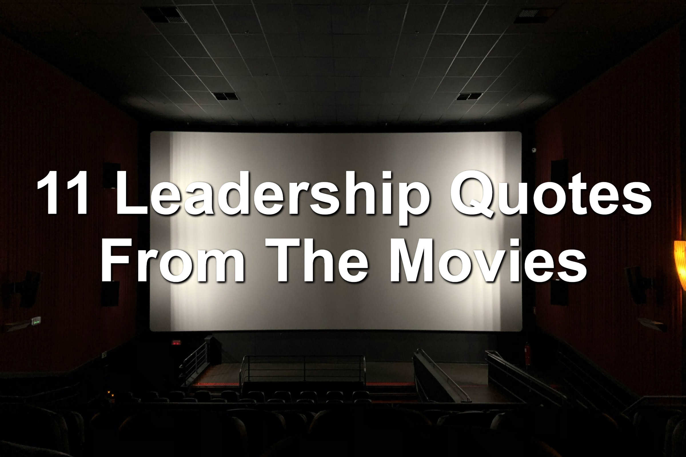 A black and white movie screen from the theater