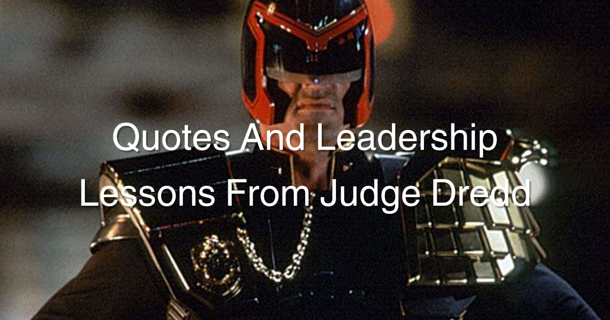 A man in a red and black suit. He's Judge Dredd, played by Sylvester Stallone